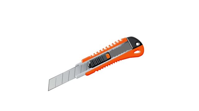 2D Animated Utility Cutter Knife for Construction Projects