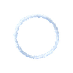 Fototapeta premium White cloud ring circular 3D render ultra clean design transparent background for logo frame branding graphics