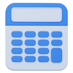 3D Calculator Icon Finance Accounting Illustration