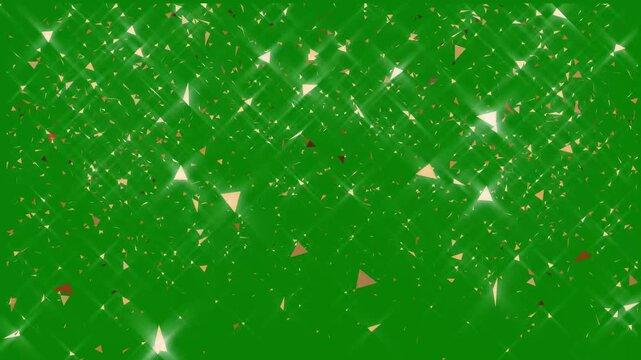 Realistic confetti rain explosion isolated on a transparent background with alpha matte channel, vibrant party popper burst in smooth slow motion for birthday, wedding, and festive celebration videos