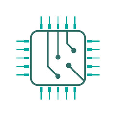 AI Microchip Technology Icon Design