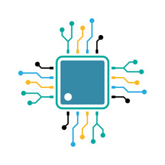 AI Microchip Technology Icon Design