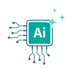AI Microchip Technology Icon Design