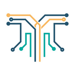 AI Microchip Technology Icon Design