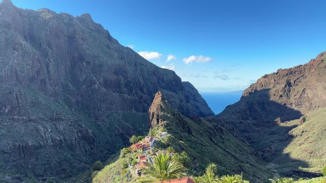 Timelapse of Masca Village in Teno Mountains Tenerife