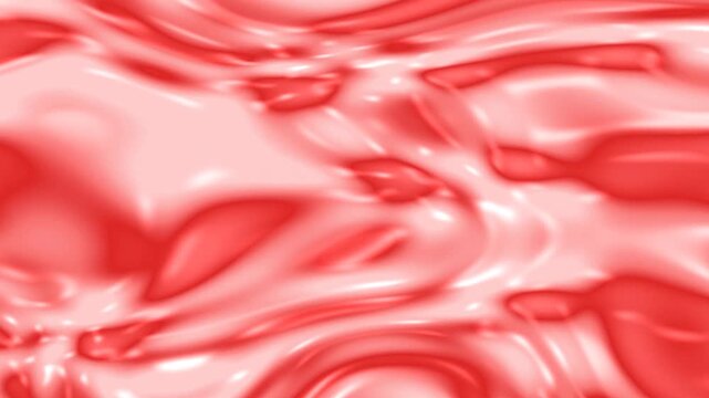 Abstract flowing red texture with glossy swirls and ribbons.