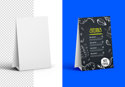 Table Tent Mockup Isolated