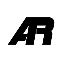 Fototapeta premium Letter AR logo icon isolated on white background