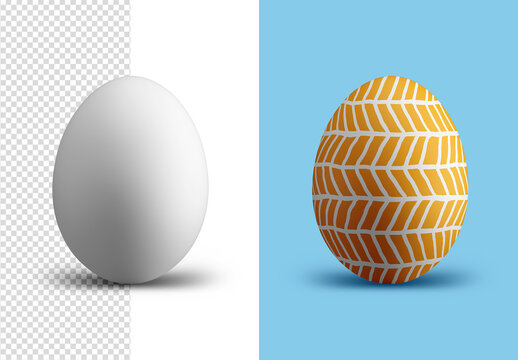 Easter Egg Mockup Isolated