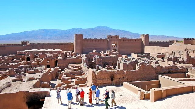 The  ancient Arg-e Rayen in Rayen, Iran