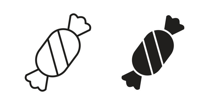 Candy icon vector isolated on white background. Simple icon set.