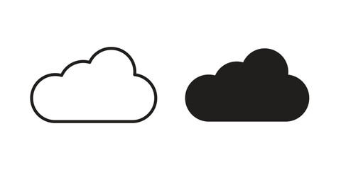 Obraz premium Cloud icon vector isolated on white background. Simple icon set.