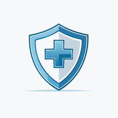 Obraz premium Medical shield icon symbolizing health protection and safety