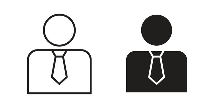 Man icon vector isolated on white background. Simple icon set.