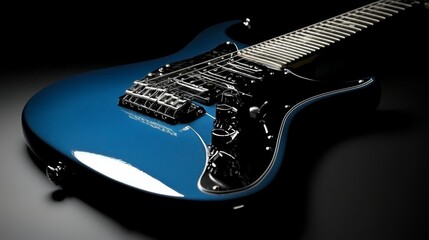 A beautiful electric guitar with selective focus for dramatic effect.