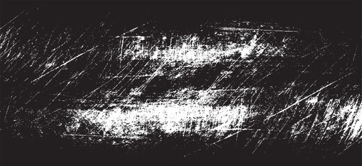 Scratched Grunge Urban Background Texture Vector. Dust Overlay Distress Grainy Grungy Effect. Distressed Backdrop Vector Illustration. Isolated Black on White Background. EPS 10.
