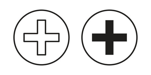 Obraz premium Plus icon vector isolated on white background. Simple icon set.