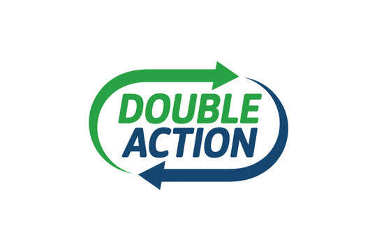 Double action arrows logo design