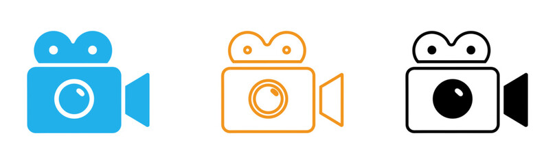 Camera icons in different colors