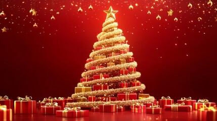 Stunningly adorned Christmas tree with vibrant decorations.