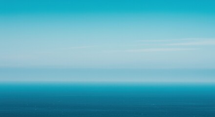 Fototapeta premium Serene Ocean and Sky A Tranquil Seascape