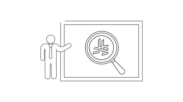 SEO Presentation - Line Art Illustration of Search Engine Optimization.