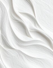 Obraz premium Elegant White Abstract Silk Fabric with Soft Lighting and Flowing Waves
