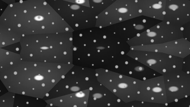 Abstract Dark Geometric Background Moving Dots