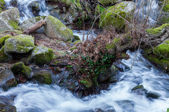 river in winter in the Sierra de Gredos