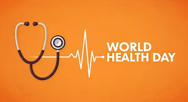 World health day awareness campaign illustration with stethoscope
