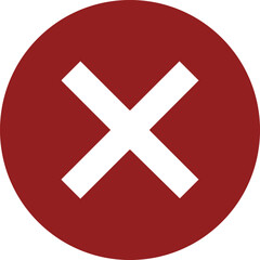 Fototapeta premium Red X Mark Icon for Error, Wrong, Stop, and Forbidden Concepts
