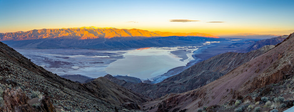 Dante View Aerial Sunrise Panorama Death Valley