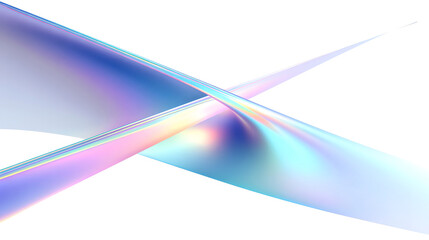 Fototapeta premium Abstract Holographic Curved Lines in Pastel Colors