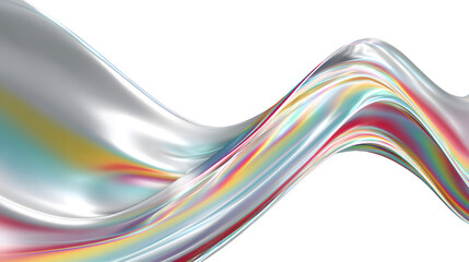 Abstract Colorful Wavy Liquid with Metallic Texture