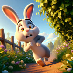 Suddenly, the rabbit hears rustling in the bushes&mdash;its heart races as it wonders if it&rsquo;s a friend or a hidden danger (1)