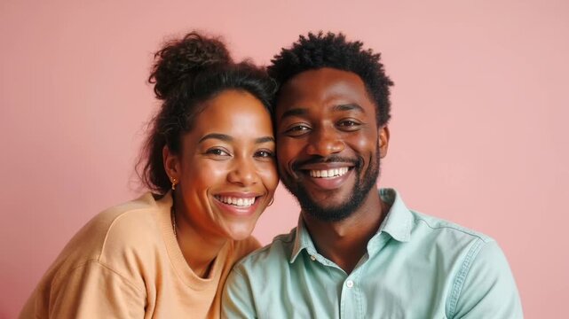 Young black couple in love