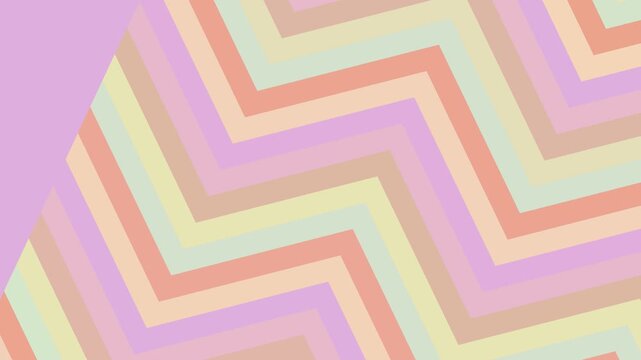 Geometric pattern with pastel colored chevrons on a white background