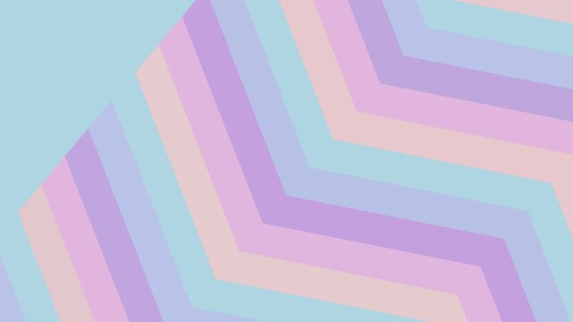 Geometric pattern with pastel colored chevrons on a light blue background