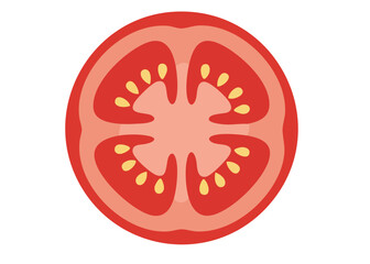 Obraz premium A cutaway illustration of a tomato.