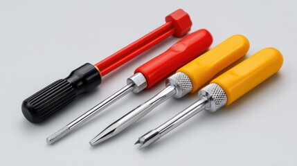 Tools of the Trade: A close-up shot captures an array of vibrantly colored screwdrivers, each meticulously crafted and ready for action. 