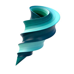 Abstract Swirl Motion Element - Teal Blue Green Gradient