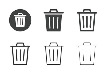 Collection of Trash Can in Various Styles