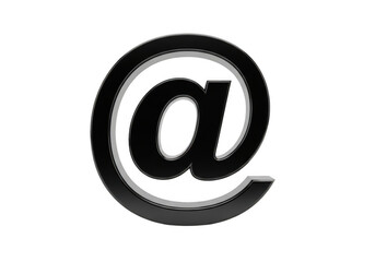 Obraz premium Email symbol with black and white color isolated on transparent background