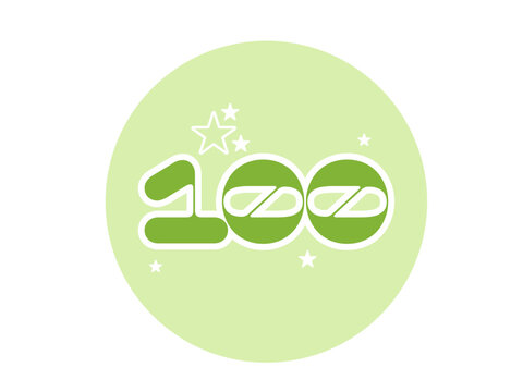 Design for a Green 100th Anniversary Celebration Badge
