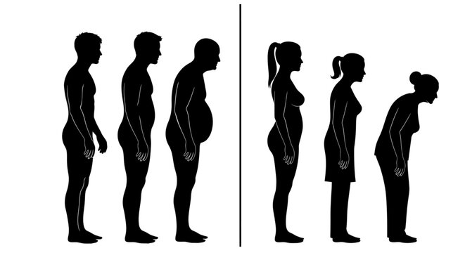 Pregnant Woman Silhouette Stages of Pregnancy.