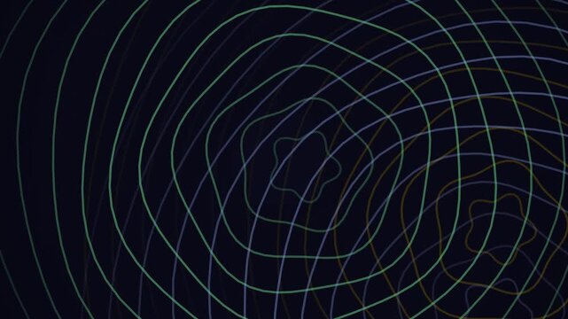 Topographic Map Animation with Contour Lines.