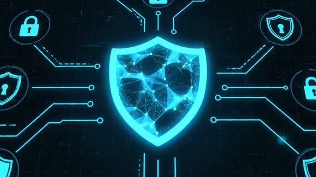 Cybersecurity Shield Graphic