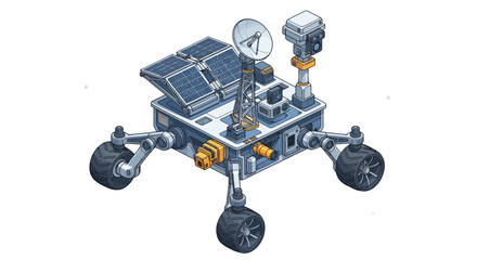 Mars Rover Robot Exploration Vehicle Technology. © Dono