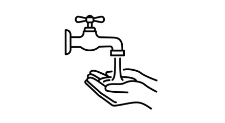  Minimalist Hands Protecting Water Symbol