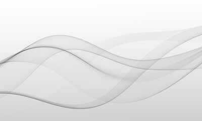 Obraz premium Modern Abstract Wave Line Background with Colorful Flowing Curves and Digital Technology Design